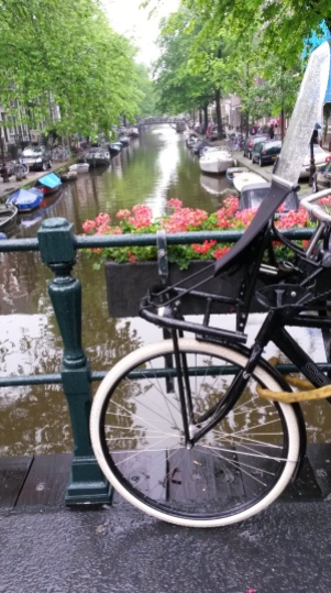 canals and bicycles in amsterdam